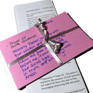 Prayer Cards handwritten colored with Inspiration letter