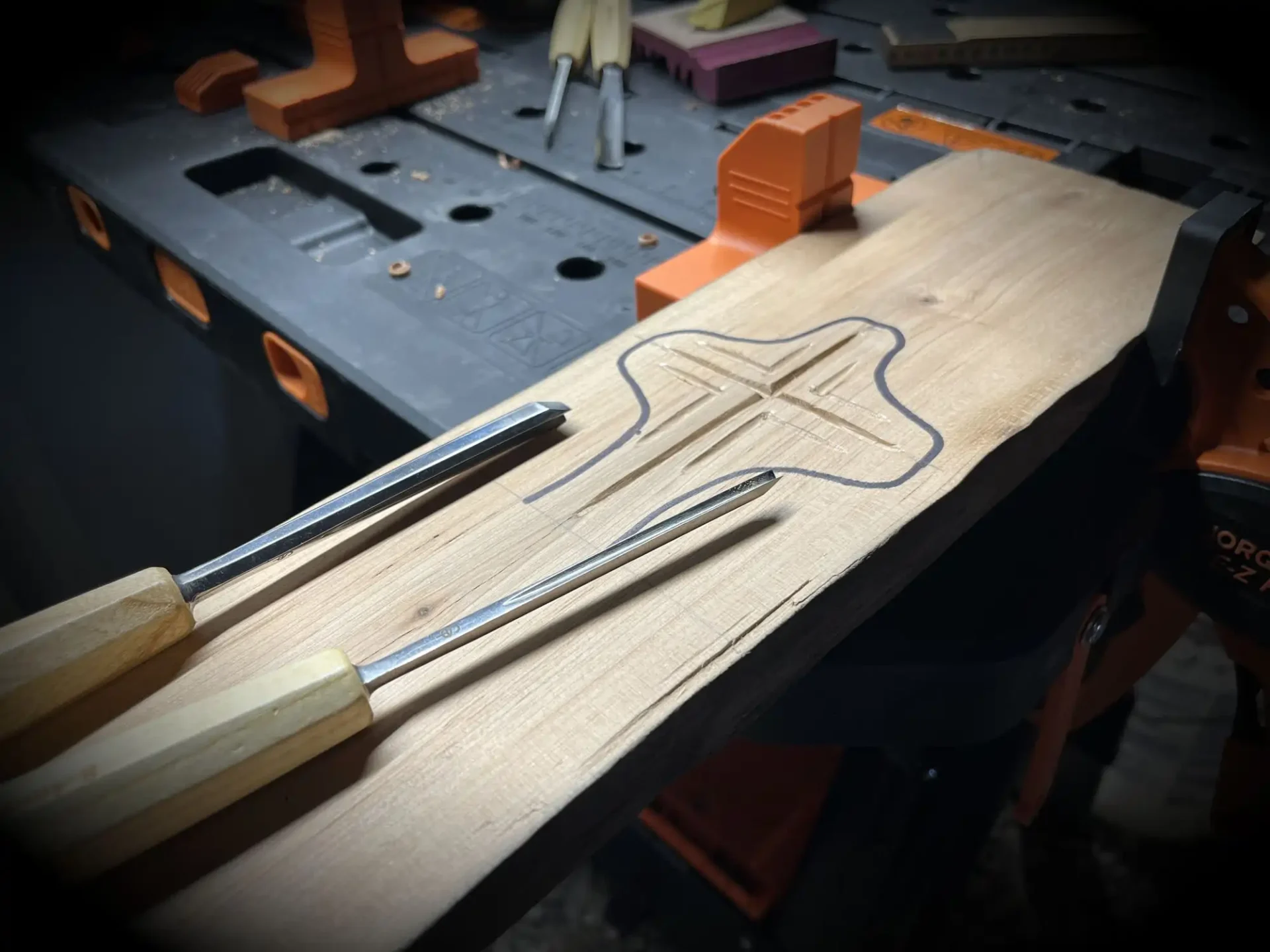 Cross Carved with Handtools - Christian Crafts USA