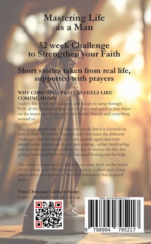 Mastering Live as a Man - Book back cover