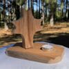 wooden Prayer Light Cross Pointy Spiritual Flames