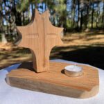 wooden Prayer Light Cross Pointy Spiritual Flames